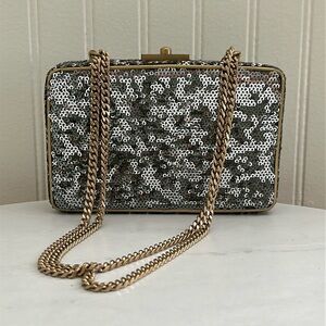J. Crew Vintage Sequin Minaudiere Evening Clutch Bag